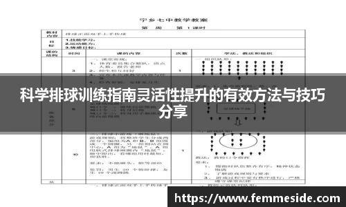 科学排球训练指南灵活性提升的有效方法与技巧分享